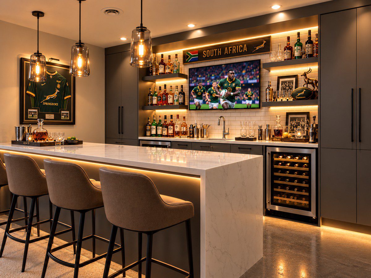 Home bar designed, manufactured and installed by Weizter, design 1