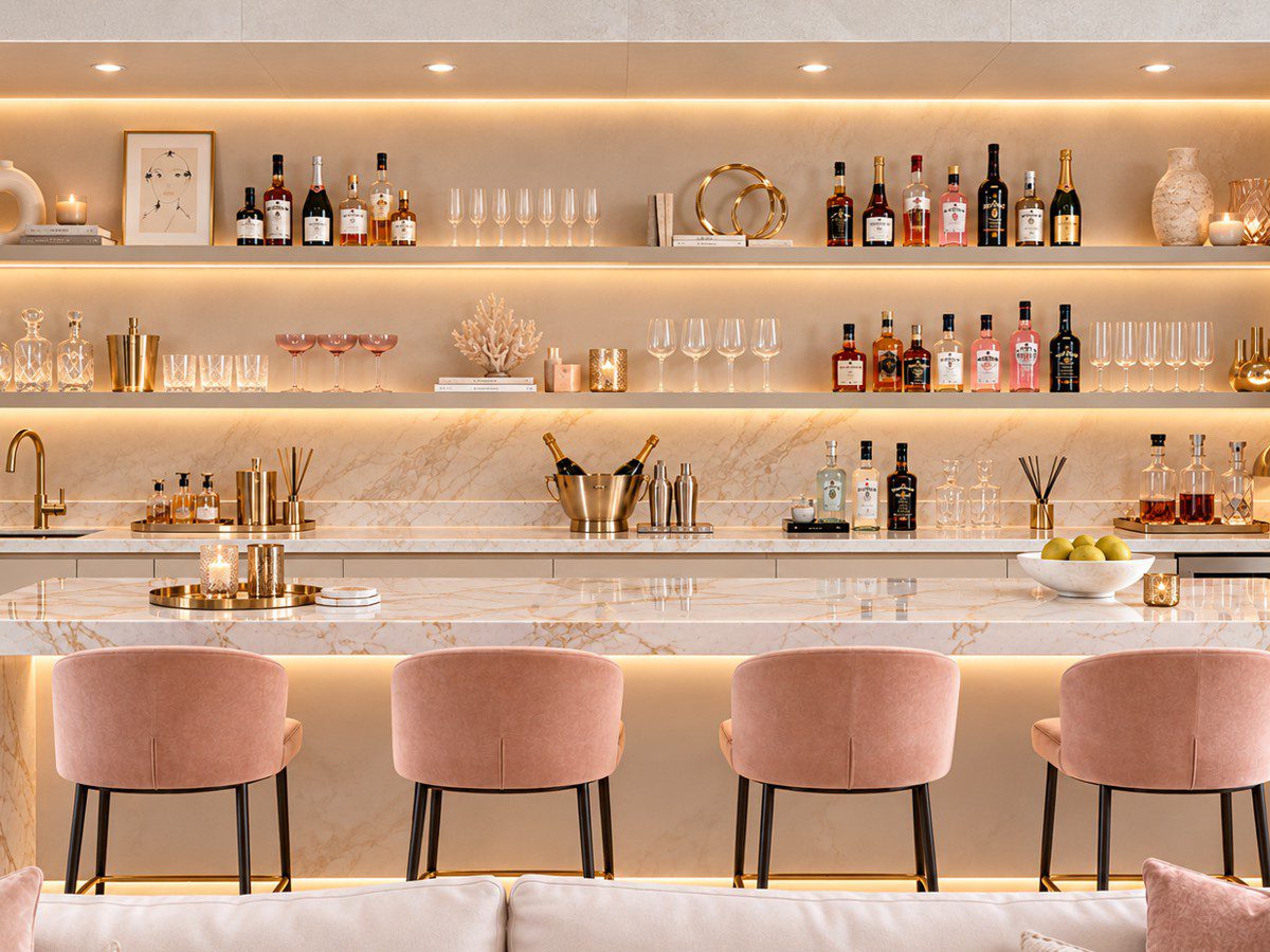 Home bar designed, manufactured and installed by Weizter, design 3