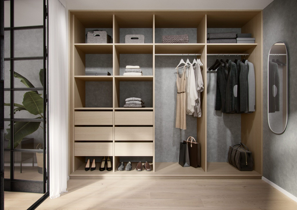 Open wardrobe