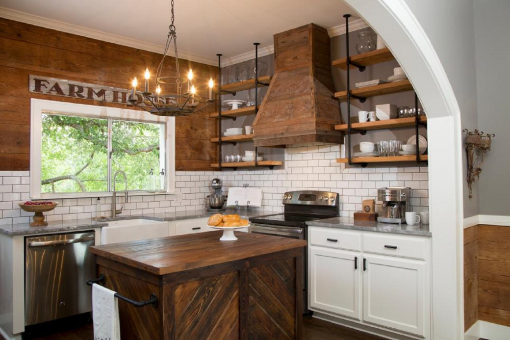 White kitchens with Wood accents